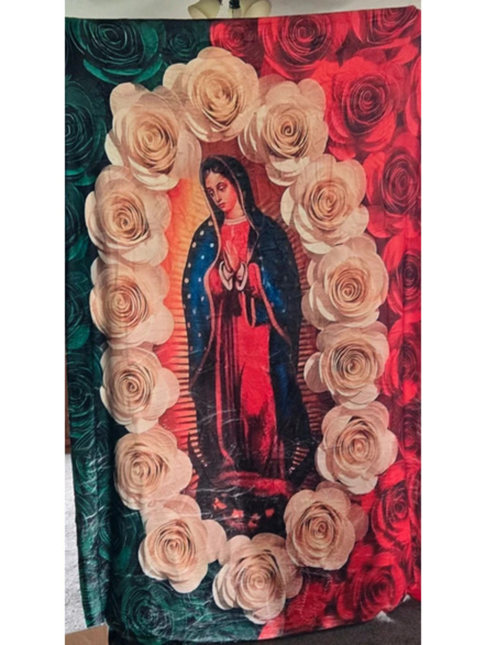 80x60 inches Blanket Throw Our Lady of Guadalupe